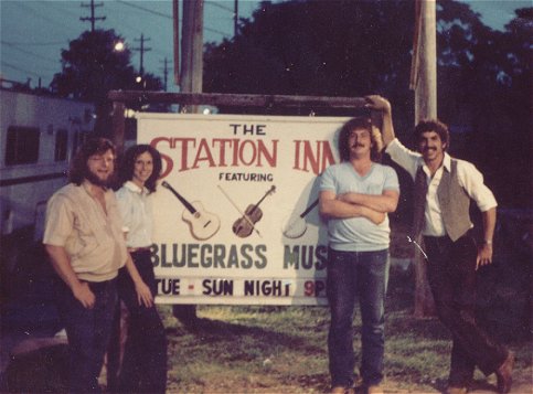 w/ron, laura and todd in front of the Station Inn. kelly must have been taking the picture.